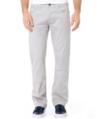 Summer style. These light-colored jeans from Buffalo David Bitton combine a slim fit with a boot cut for a slightly relaxed look.