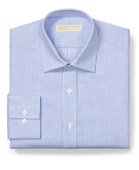 Classic stripes deliver crisp style with this dress shirt from Michael Kors.