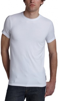 Calvin Klein Men's Steel Micro S/S Crew, White, Medium