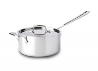 All Clad Stainless Steel 3-Quart Sauce Pan with Loop Helper Handle and Lid