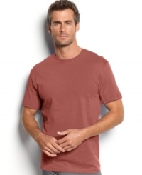 Cool and comfortable cotton crew neck t-shirt by Alfani. Great worn solo or as a layer for added warmth.