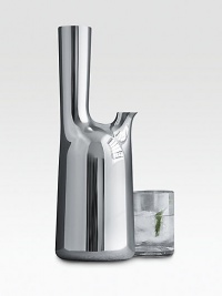 With a mirrored body and unique dual openings, this stainless steel pitcher is an innovative conversation starter for any occasion. From the Peacock Collection12H X 4 diam.Stainless steelHand washImported