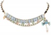 Betsey Johnson Jewels of the Sea Baguette and Crab Charm Necklace, 19