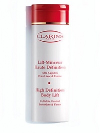 An intensive cellulite control treatment that helps optimize the release of excess fat, even from the most stubborn places. This unique cream-gel helps minimize the appearance of cellulite, redefines hips and thighs and visibly enhances skin. 7 oz. 