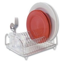 Better Houseware 3423 Compact Dish Drainer Set, Stainless