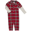 Carter's Infant Long Sleeve Flannel One Piece Coverall - Red Plaid-18 Months