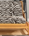 Let the ultra-soft look and feel of this velvet zebra print futon cover update your futon like a second skin! Crafted by Sure Fit, this futon slipcover features a hidden back zipper for a sleek appearance that also makes it effortless to clean.