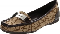 Calvin Klein Women's Ria CK Logo/Patent Slip-On Loafer