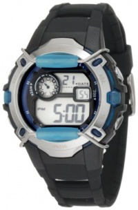 Armitron Women's 457008BLU Silver-Tone and Blue Accented Chronograph Digital Sport Watch