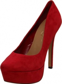 Jessica Simpson Women's Waleo Platform Pump,Ruby Kid Suede,6 M US