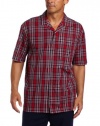 Nautica Men's Harbor Plaid Short Sleeve Camp