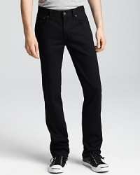 Nudie Jeans Co Slim Jim Slim Fit Twill Jeans in Black