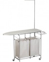 Honey-Can-Do Rolling Laundry Sorter with Ironing Board and Shirt Hanger