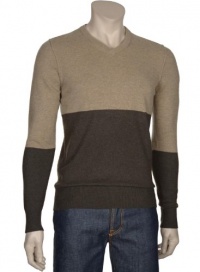 Vince Mens V-Neck Sweater XX-Large / XXL / 2XL Euro 56 Brown Cashmere V-Neck Sweater 2X