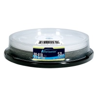 Optical Quantum OQBDRDL06LT-10 6X 50 GB BD-R DL Blu-Ray Double Layer Recordable Blank Media Logo Top