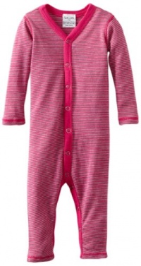 Splendid Littles Unisex-baby Newborn Always Long Striped Bodysuit, Dragonfruit, 6-12 Months