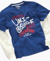 This layer tee by Tommy Hilfiger let's everyone know your little guy is a champ.