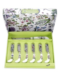 Portmeirion Botanic Garden Cheese Knife and 6 Spreader's