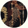 Area Rug 5x5 Round Animal Inspirations Black Color - Momeni New Wave Rug from RugPal