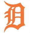 DETROIT TIGERS D Vinyl - Detroit D - 6 ORANGE - Vinyl Decal Window Sticker