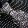 Brand New B. Boss Black Paisleys Silk Mens Neck Tie Zl1116