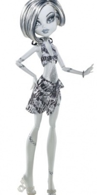 Monster High Skull Shores Black and White Frankie Stein Doll