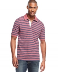 Tuck it in or keep it casual-this striped shirt from Club Room has enough classic versatile style to go from work to play in no time.