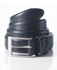 Enjoy the finer things in life. Crafted from supple nappa-grain leather, this Club Room dress belt is a sophisticated finishing touch.