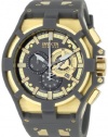 Invicta Men's 0637 Reserve Collection Akula Chronograph Grey Dial Grey Polyurethane Watch