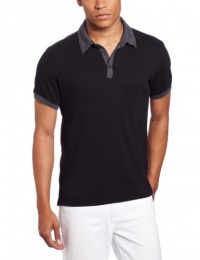 Calvin Klein Sportswear Men's Short Sleeve 4-Button Stretch