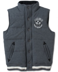 Layer up your look in sleek style with this Ecko Unltd puffer vest.