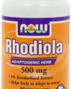 NOW Foods Rhodiola Rhodiola Rosea, 60 Capsules / 500mg (Pack of 2)