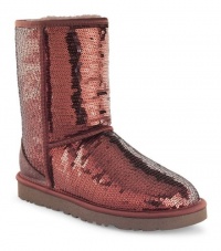 UGG Australia Women's Classic Short Sparkles Winter Boots,Cinnamon Bark,10 US