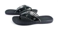 Sperry Seafish Black Womens Thong Flip Flop Sandals Black