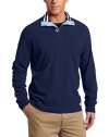 Nautica Men's Button Up Mock Neck Polo Shirt