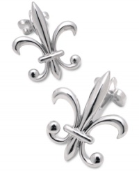 What better way to accessorize French cuffs? Fleur-de-lis cufflinks from Geoffrey Beene.