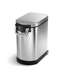 simplehuman 25-Liter Pet Food Storage Can, Brushed Stainless Steel