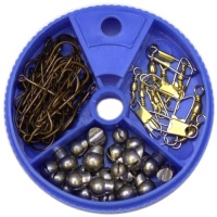 Eagle Claw Hook Swivel and Sinker Assortment, 75 Piece