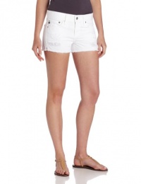 AG Adriano Goldschmied Women's Bonnie Short, White Thrasher, 26