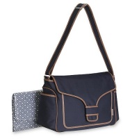 The Carter's Out N About Diaper BAG - Blue Snap with Leather Trim