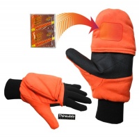 Heat Factory Pop-Top Mittens with Glove Liner for use with Heat Factory Hand Warmers, Blaze, Meduim