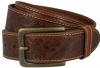 Jefferson Western Embossed Genuine Leather Casual Jean belt Tan