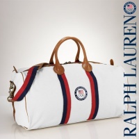 Olympics Ralph Lauren USA Heavy Canvas Duffel Bag - White