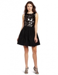 Plenty by Tracy Reese Women's Sequin Bodice Frock, Black, 8