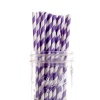 Dress My Cupcake Purple Striped Paper Straws, 25-Pack