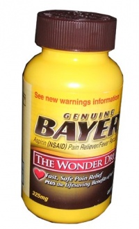 Genuine Bayer Aspirin (NSAID) Pain Reliever and Fever Reducer 325mg Per Tablet 500 Tablets per Bottle