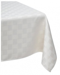 Reflections 52 by 52-Inch Square Tablecloth, Pearl