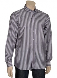 Michael Kors Mens Classic Fit Striped Dress Shirt Medium M Long Sleeves