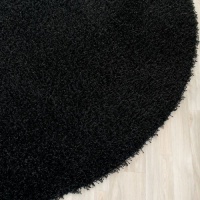 Area Rug 5x5 Round Shag Black Color - Safavieh Shag Rug from RugPal