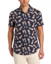 Original Penguin Men's Short Sleeve Pineapple Print Shirt